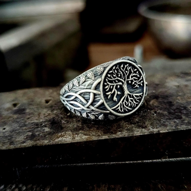 Spiritual Ring of the Tree of Life Silver 950